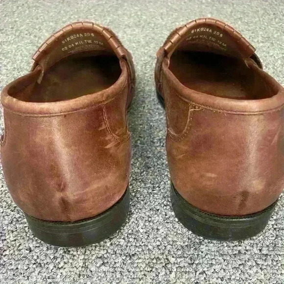 Bass Kiltie Tassel Loafers 13M Men’s Soft Chestnut Brown Leather - Picture 6 of 7